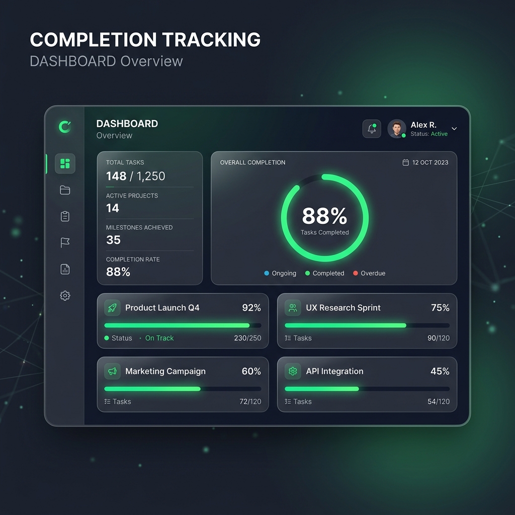 Squared Away completion tracking